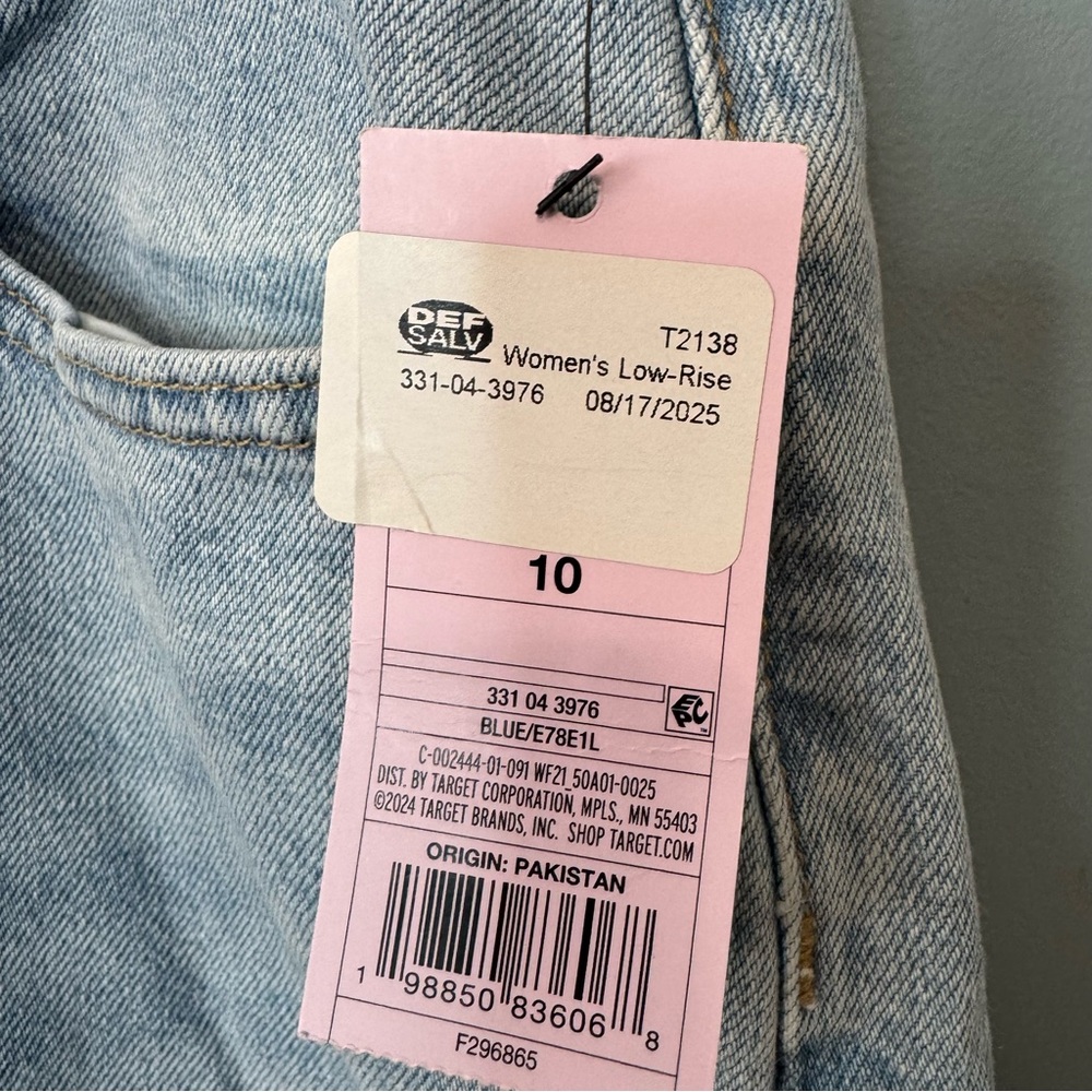 Wild Fable Low Rise Baggy Jeans Rigid Denim Light Wash. NWT. Women’s 10 (32x31) - Picture 6 of 16